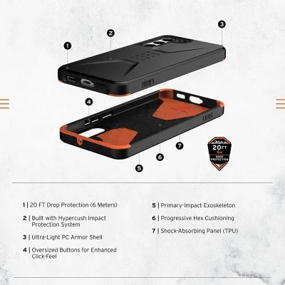Cover Samsung S22 Plus Civilian Case Uag - Black